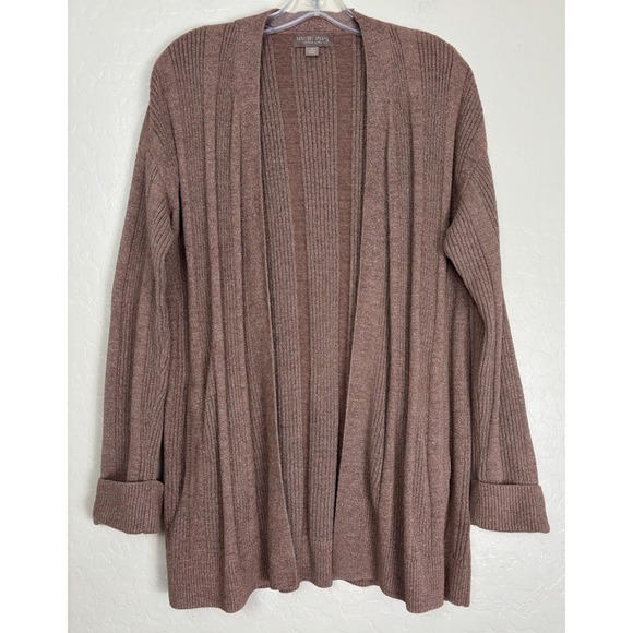 Barefoot Dreams Sweaters - Barefoot Dreams CozyChic Ultra Lite Ribbed Shimmer Cardigan Brown Medium 2398